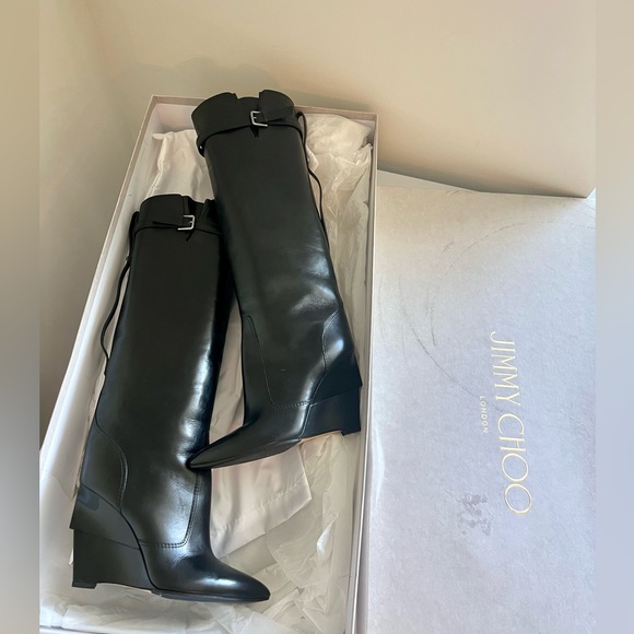 NEW Jimmy Choo Davis Knee High Boots - size 37 - Picture 10 of 11